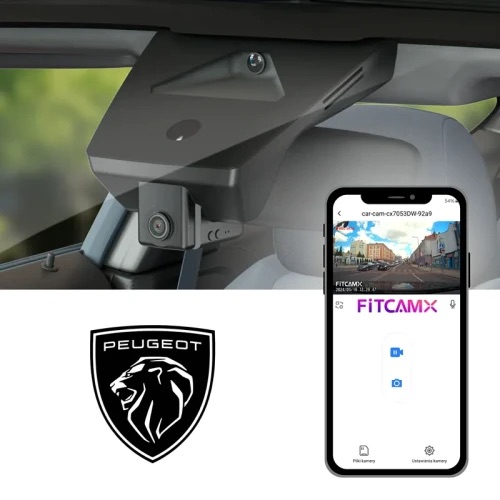 Wideorejestrator FITCAMX Peugeot e3008, 3008 Hybrid, 5008, 5008 GT/ Citroen eC5, C5 Aircross (2024-2026)